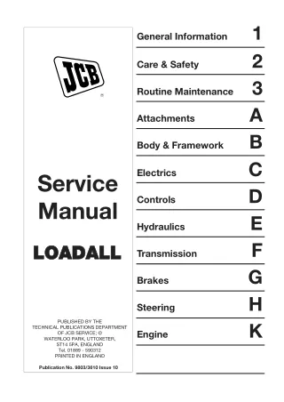 JCB 520-55 AWS Telescopic Handler Service Repair Manual