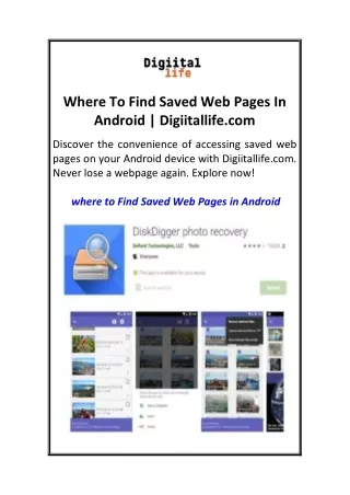 Where To Find Saved Web Pages In Android  Digiitallife.com