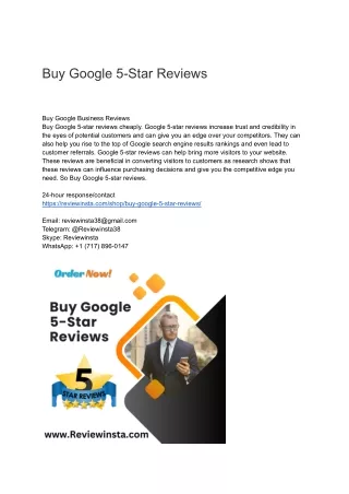 Buy Google 5-Star Reviews