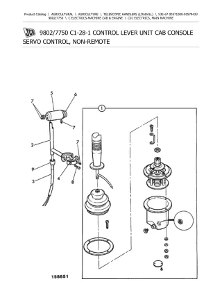 JCB 535-67 Telescopic Handlers (Loadall) Parts Catalogue Manual (Serial Number 00571000-00579433)