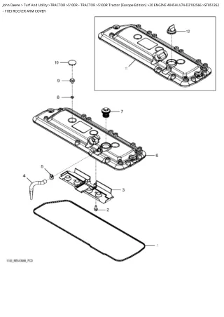 John Deere 5100R Tractor (Europe Edition) Parts Catalogue Manual Instant Download (PC13105)