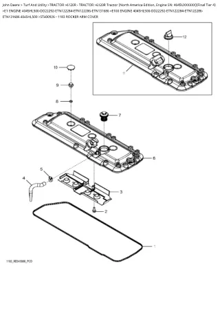 John Deere 6120R Tractor (North America Edition, Engine SN 4045UXXXXXX) (Final Tier 4) Parts Catalogue Manual Instant Do