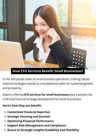 How CFO Services Benefit Small Businesses?