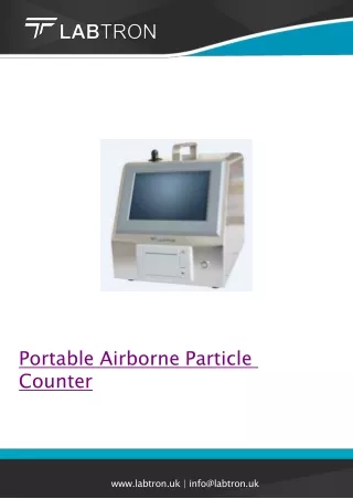 Portable Airborne Particle Counter/Weight 8.5 kg