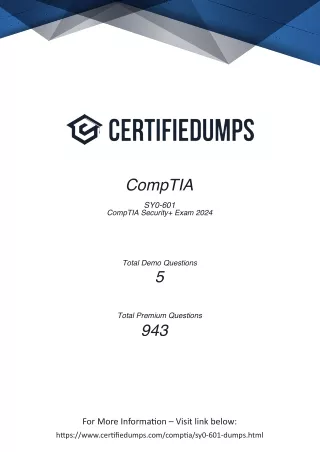 SY0-601 Exam Dumps (V41.0) - Pass CompTIA SY0-601 Security  Exam (2024)