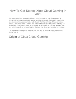 How To Get Started Xbox Cloud Gaming In 2021