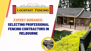 Professional Fencing Contractors Melbourne