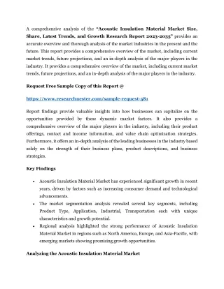 Acoustic Insulation Material Market