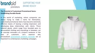 The Potential of Customised Promotional Items Establishing Durable Bonds