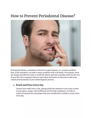 Gum Health Guide: Prevent Periodontal Disease