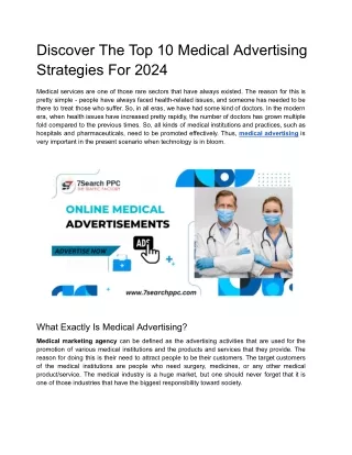 Discover The Top 10 Medical Advertising Strategies For 2024