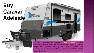 Buy Caravan Adelaide