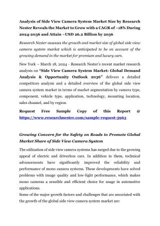 Side View Camera System Market