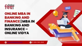 Online MBA in Banking and Finance | MBA in Banking and Insurance – Online Vidya
