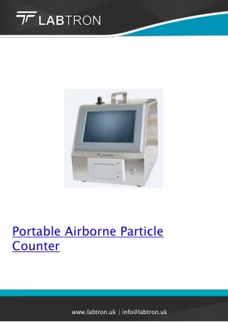 Portable Airborne Particle Counter/Flow Rate 100 L/min