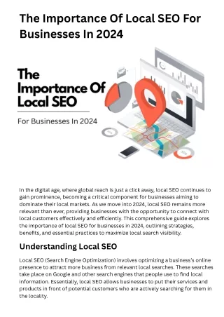 The Importance Of Local SEO For Businesses In 2024