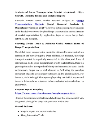 Barge Transportation Market