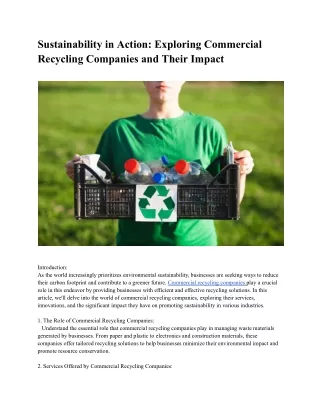 Commercial Recycling Companies