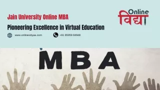 Jain University Online MBA