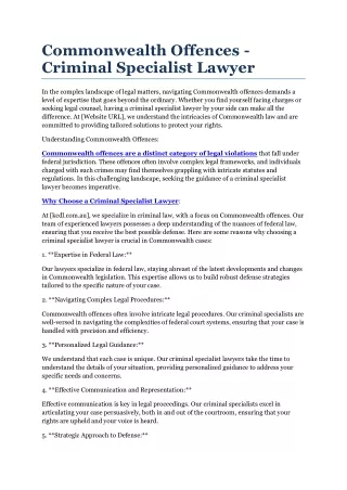 Criminal Defence Lawyers