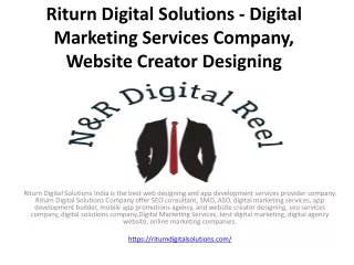 Riturn Digital Solutions, Digital solutions company, Digital Marketing Services