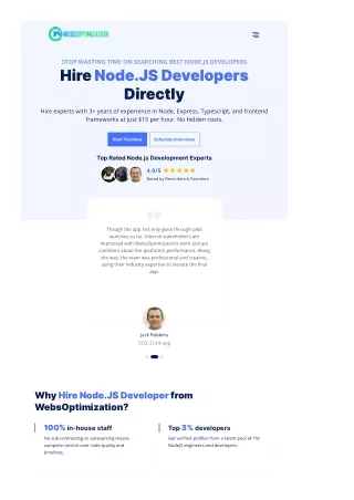 Expert Node.js Developers Available for Hire Now - WebsOptimization