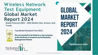 Wireless Network Test Equipment Market Trends, Share Analysis 2024-2033