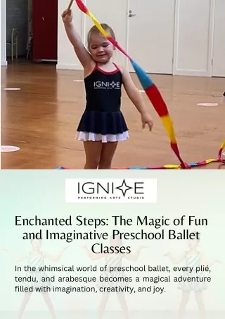 Enchanted Steps The Magic of Fun and Imaginative Preschool Ballet Classes