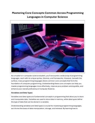 Unleashing the Power of Code Mastering Core Concept of Computer Science