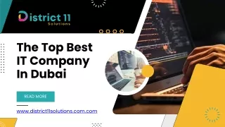 The Top-Best IT Company in Dubai - District 11 Solutions