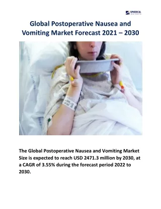 Global Postoperative Nausea and Vomiting Market Forecast 2021