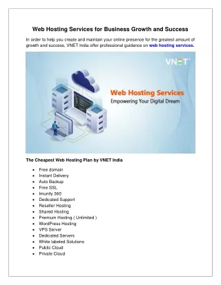 Web Hosting Services for Business Growth and Success