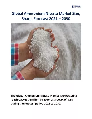 Global Ammonium Nitrate Market Size