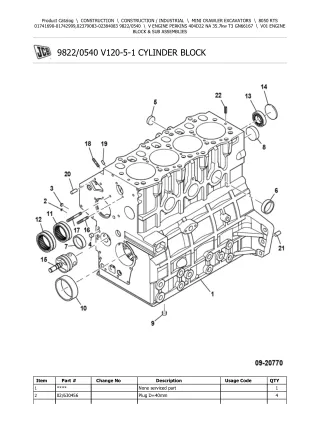 JCB 8050 RTS Mini Crawler Excavator Parts Catalogue Manual (Serial Number 02379083-02384083)