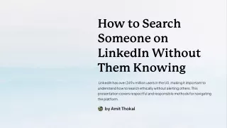 How to Search Someone on LinkedIn Without Them Knowing