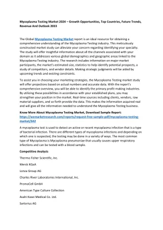 Mycoplasma Testing Market 2024