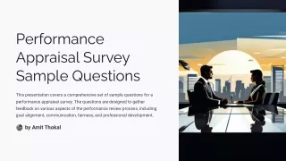 Performance Appraisal Survey Sample Questions