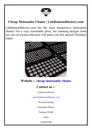 Cheap Moissanite Chains  Labdiamondfactory.com