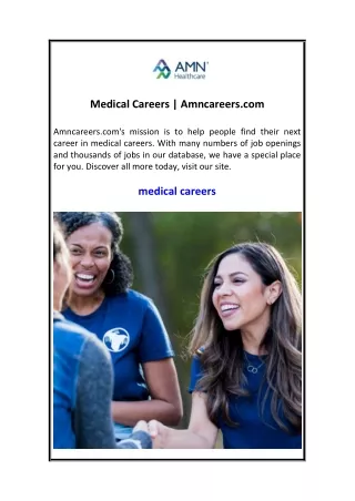 Medical Careers  Amncareers.com