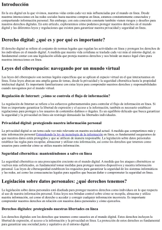 Derechos digitales: cómo proteger nuestros derechos en el mundo digital