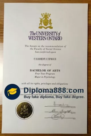 Where to order fake University Western Ontario degree certificate?