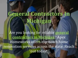 General Contractors In Michigan