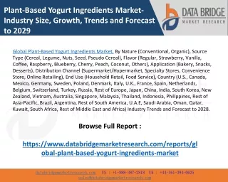 Global Plant-Based Yogurt Ingredients Market