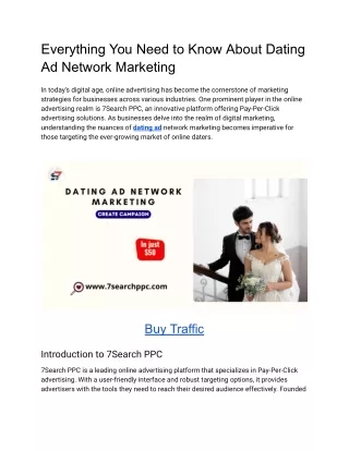 Everything You Need to Know About Dating Ad Network Marketing