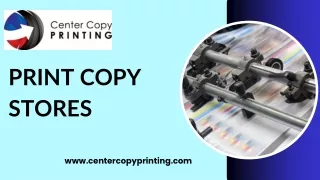 Exploring Print Copy Store Services  Center Copy Printing