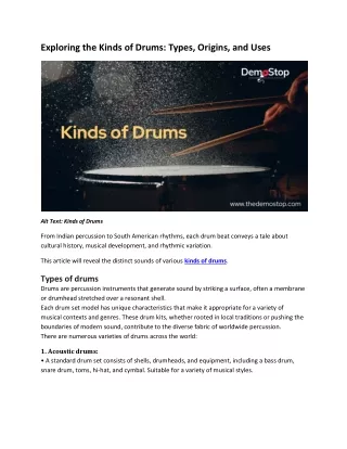 kinds of Drums