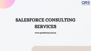 Salesforce Consulting services Australia  QR Solutions