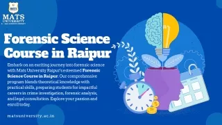 Forensic Science Course in Raipur 242