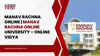 Manav Rachna Online | Manav Rachna Online University – Online Vidya