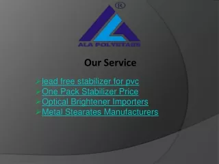 lead free stabilizer for pvc